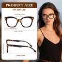 Progressive Multifocal Reading Glasses for Women, Oversized Blue Light Blocking Computer Readers Spring Hinge