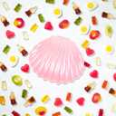Veemoon Sea Shell Candy Boxes, 10pcs Sea Clam Favor Box Plastic Chocolate Container Seashell Jewelry Case Party Seashell Holder for Wedding Birthday Beach Party Decorations, Pink
