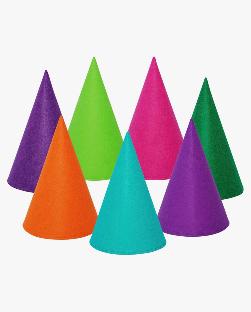 Fengek 14 Packs Gnome Hats, Felt Dwarf Hats for Unisex Adults Teens Elf Hat for Halloween Christmas Party Costume Supplies, Assorted Colors