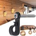 20 PCS Hanger Hooks with Expansion Tube, 3.4 Inches Windproof Screw Hooks for Hanging Outdoor String Lights, Plants, Christmas Patio Lights, (20PCS Black)