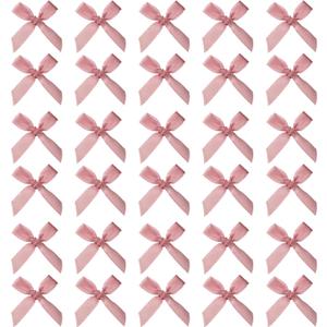 uxcell 200pcs Mini Ribbon Bows 2 Inch Small Tiny Deep Pink Ribbon Bows for DIY Crafts, Sewing Appliques, Hair Accessories, Gift Box Ornament, Wedding, Birthday Party Decoration