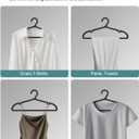 ABHENG 50 Pack Clothes Hangers, Non Slip Plastic Coat Hangers, Space Saving Hangers, Heavy Duty, Hanging Dry Wet Clothes,16.4" x 8.3", Black, UAPY0550B