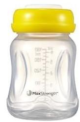 Max Strength Pro Breastmilk BottlesOnly 5  pcs Set with Leak Proof Lids, 6.oz 180ml Reusable Wide Neck Bottles Best for Breast Milk Collection & Storage Solution, BPA Free, Fits Spectra & Avent Models