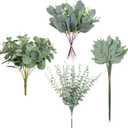 70Pcs 4 Kinds Eucalyptus Stems Artificial Mixed Eucalyptus Leaves Picks, Faux Greenery Stems Bulk for Centerpieces Wedding Bouquets Floral Arrangement Home Decor