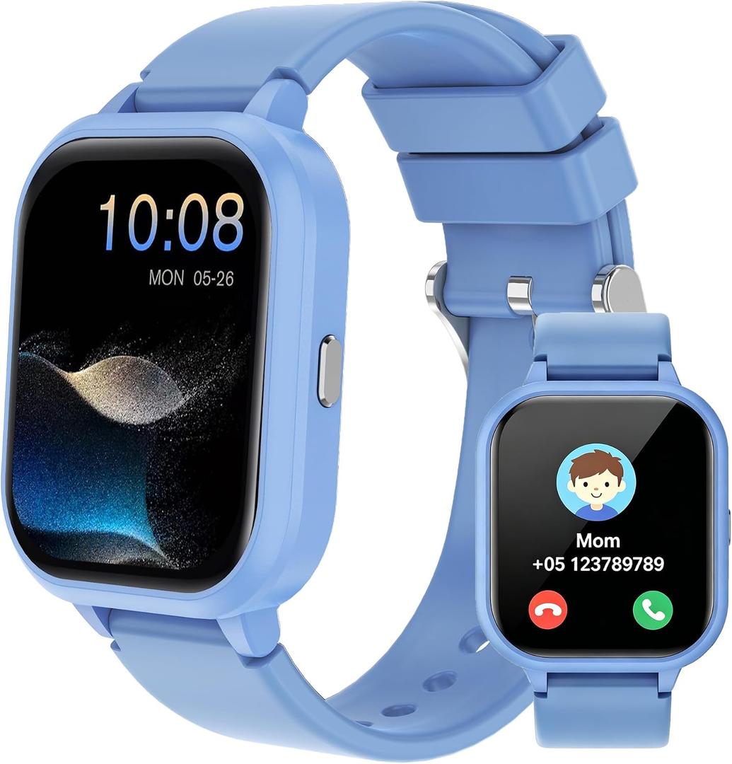 Teens Kids Smart Watch, 1.8'' IP68 Boys Girls Fitness Tracker, Standalone & APP Dual Use, Bluetooth Call, DIY Sports Mode, Heart Rate Sleep Monitor, Smart Reminder, Alarms, Games, Weather, Ideal Gift