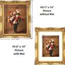11x14 Picture Frame with Oil Painting, Antique Gold European Style for Wall Decor, Baroque-Style Home Decor Large Photo Frame with Real Glass, Ready to Hang