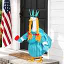 Celltestria 4th of July Goose Outfits Statue of Liberty Porch Goose Costume Independence Day Patriotic Goose Clothes for 23" Geese Outdoor Patio Yard Lawn Garden Decoration