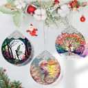 Seahorse Stained Glass Ornament - Christmas Tree Decor