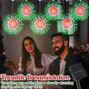 3 Set Christmas Solar Firework Lights Outdoor 120 LED 8 Modes Waterproof LED Hanging Fairy Lights for Christmas Garden Patio Yard Holiday Decoration(Multicolor,Double Style)