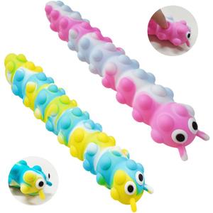 Suction Pop Fidget Toy, Relax and Pressure Relief Toys, 3D Squeeze Anti-Pressure Popper Sensory Toys for Kids and Adults(Pink & Blue)