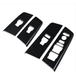 Beautost Fit for Honda CR-V CRV 2023 2024 2025 2026 Car Interior Window Switch Console Panel Cover Trims (Carbon Fiber Black)