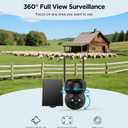 4G LTE Cellular Solar Security Camera Outdoor: No WiFi Solar Powered Security Camera Outdoor Built in SIM Card 2K Battery Wireless Cameras for Home Surveillance Outside 360 Live View Motion Detection