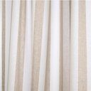 SHINELAND Extra Long Curtains 108 Inches Long for Living Room,Blackout White and beige stripes Pinch Pleated Room Darkening Curtains for Windows 2 Panels Set