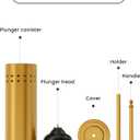 DOWRY Anti-Hand Off Toilet Plunger with Holder for Bathroom,Powerful Efficient Force Suction Cup,Heavy Duty, Deep Cleaning, Gold