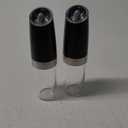 Sangcon Gravity Electric Salt and Pepper Grinder Set Shakers UPGRADED 9OZ XL CAPACITY Battery Powered Refillable Automatic One Hand Operation Adjustable Coarseness Mill Grinder Set for Kitchen, Black 