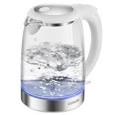 COSORI Electric Kettle 1.7L, 1500W Wide Opening Glass Tea Kettle & Hot Water Boiler, Stainless Steel Filter And Inner Lid, LED Indicator Auto Shut-Off & Boil-Dry Protection, Cordless, BPA Free