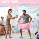 VioraWhite 22 Pcs Funny Baby Shower Diapers Games Activities Fun Bridal Shower Games How Many Plushies Can You Catch in Your Big Diaper Gender Reveal for Boys Girls Adults (Classic,Pink and Blue)