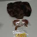 Bettecos 70s Disco Wigs for Men - Brown Curly 80s Mullet Wig for Halloween Costume Party Male Afro Funny Wigs with Glasses Necklace and Mustache (Brown)