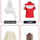 Girls Halloween Costume for Cheerleader Costume Kids Cute Dress up Accessories (140 9-10 Years)