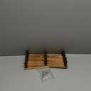 Expandable Wooden Coat Rack Hanger - Accordion Wall Hanger with Expanding Wall Pegs | Hand Made Vintage Wooden Hat Rack for Wall | Hang Coat, Jacket, Hat | Wall Rack  14 Hook, Torched Wood (14 Hooks, Torched Wood (Rustic Style))