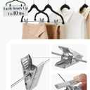 Cozymood Velvet Skirt Hangers 24 Packs Velvet Hangers with Clips Ultra Thin Non Slip Velvet Pants Hangers Space Saving Clothes Hanger for Trouser, Skirts, Jeans (Black)