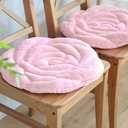 IPENNY Soft Cozy Seat Cushion Plush Rose Seat Pad Seat Pillow Relieves Back Coccyx Sciatica and Tailbone Pain Relief Chair Cushions Chair Pads for Home Office Sofa (Pink)