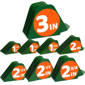 Hair Clipper Guards, Extra Long 3 Inch, 8pcs Green - Compatible with Most Wahl Full Size Hair Clippers, Large Guide Comb Set 3', 2.75', 2.5', 2.25", 2", 1.75", 1.5", 1.25"