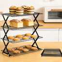 4 Tier Collapsible Cooling Rack for Baking, Cookie Baking Gadgets, Adjustable  Stackable Stainless Steel Baking Rack for Baking, Cookies, Bread, Gifts for Baking Must Haves