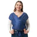 Momcozy Baby Wrap Carrier, Ergonomic Infant Slings for Newborn to Toddler 8-35 lbs, Adjustable Baby Wrap for Adult Fits Sizes XXS-XXL, Easy to Wear Baby Carriers, Starry Sky