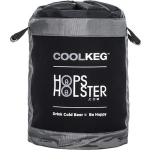 HopsHolster Cool Keg Sleeve Insulator Keg Insulation Plus Inside Pockets Hold Freeze and Ice Packs to Keeps Kegs Colder, Easy Transport Dual Reinforced Handles Provides Easy Transport and Cup Holder