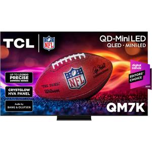 TCL 65 Inch Class QM7K Series | Mini LED QLED 4K HDR | 65QM7K, 2025 Model | 120HZ-144HZ Anti Reflective Screen Smart Google TV Dolby Atmos Onkyo Audio | Voice Remote Alexa Gaming Streaming Television