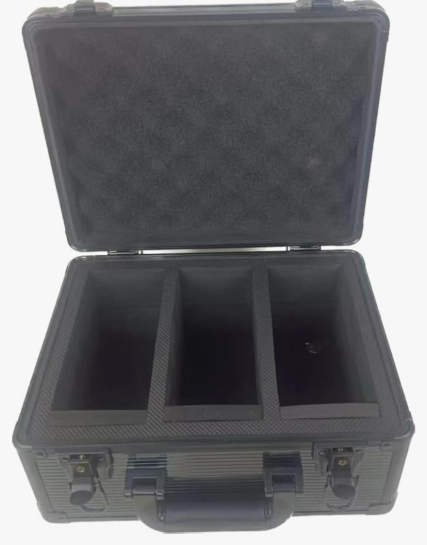 Crazy Horse Hobby Slab case compatible with Toploader PSA/BGS/SGC Graded Card Storage With Locks & keys (Black, 3 Row)