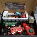 Remote Control Train Set with Steam, Lights and Sounds, Electric Toy Train for Kids Ages 4-8, Christmas Tree Train Set with 4 Cars & 14 Tracks, Year-Round Play and Room Decor