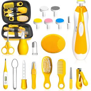 Baby Healthcare and Grooming Kit, Portable Baby Safety Care Set, Baby Essentials kit for Newborn(Yellow 20 in 1)