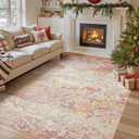 DMOYEST Area Rug Living Room Rugs - 8x10 Washable Large Soft Indoor Neutral Modern Abstract Low Pile Rug Carpet for Bedroom Dining Room Farmhouse Home Office - Colorful