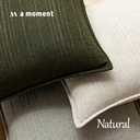 a moment Linen Pillow Covers Set of 2,Boho Farmhouse Throw Pillowcases Neutral Textured Decorative Covers for Couch Sofa,Linen Blend Accent Case Cushion Living Room Home Decor 24"x24"Dark Green