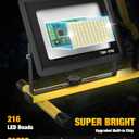 Upgraded LED Work Lights with Stand, 21000 Lumen, 3-Head Adjustable Work Light, Waterproof Foldable Tripod, Extended Cord for Outdoor & Indoor Job Sites, Workshops, Construction, Garage Lighting