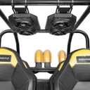 KEMIMOTO UTV Sound System 6.5 Inch Speakers UTV Sound Bar Overhead Stereo Bluetooth for UTVs Fits 1.625-1.9in Roll Cages Compatible with Can-Am X3 & X3 Max, Polaris RZR XP 1000, Uforce