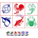 Brand: LOONELOLOONELO Gourd, Crab, Shrimp, Fish Game - Vietnamese Bầu Cua Tôm Cá Hổ Gà Trò Chơi - BAU Cua Ca Cop Vietnamese Dice Game for 2025 Asian Lunar New Year Spring Festival Party Games