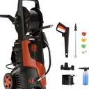 Electric Pressure Washer 5000PSI 3.5GPM with 20FT Hose & 16.3FT Cord, for Car, Pool, and Patio Cleaning (Orange)