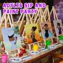 intonly 12Sets Sip and Paint Kit for Adults Girls Night, Pre Drawn Canvas to Paint for Adults, Pre Stretch Painting Kits for Adults (Whole Set)