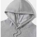 RoseSeek Men's Letter Graphic Hoodies Long Sleeve Drawstring Pullover Sweatshirts Fall Clothes Grey Large