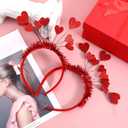 AIUPUOC Sequin Heart Headband Valentine Headbands Heart Head Boppers Hair Accessories Hair Band Holiday Decorations 1Pcs