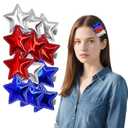 2 x Red White and Blue Star Hair Clips for Women Girl y2k Hair Barrettes Hair Accessories for Thin Short Thick Hair 4 Sets
