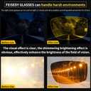 FEISEDY Night Driving Sunglasses Polarized Fit Over Sunglasses for Men, Yellow Lenses, Anti Glare Glasses B0225