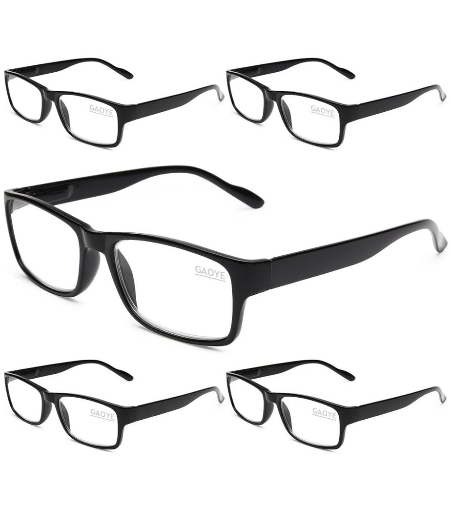 Gaoye Professional Reading Glasses for All Day - Computer Readers with Blue Light Protection - Value Pack 0.75