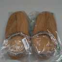 Litfun Memory Foam Slippers for Women Men Cozy Warm House Shoes Indoor and Outdoor, Khaki 44/45