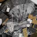 Wellmet Large Crystal Chandelier, 48 Black Farmhouse Chandelier, 9 Tier Luxury Crystal Pendant Light, for Living Room, Entryway, Dining Room, Hallway, Restaurant