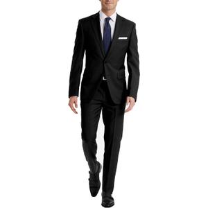Calvin Klein Men's Slim Fit Suit Separates, Solid Black, 42 Regular