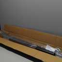 Tension Curtain Rod 83 to 122 Inches (7 to 10.2 ft), 1.26" Diameter Spring Adjustable Heavy Duty Long Large Curtains Pole for Windows Door Bathroom Patio Outdoor No Drilling, Black